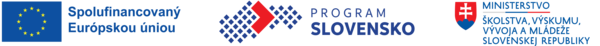 logo spolufinancované EÚ, logo Program Slovensko, logo Ministerstvo školstva